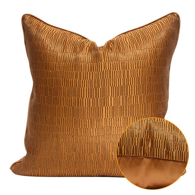 

Светло-роскошный оранжевый коричневый чехол для дивана, наволочка, чехол в полоску с текстурой, окантовка, наволочка для дивана 40x60cm