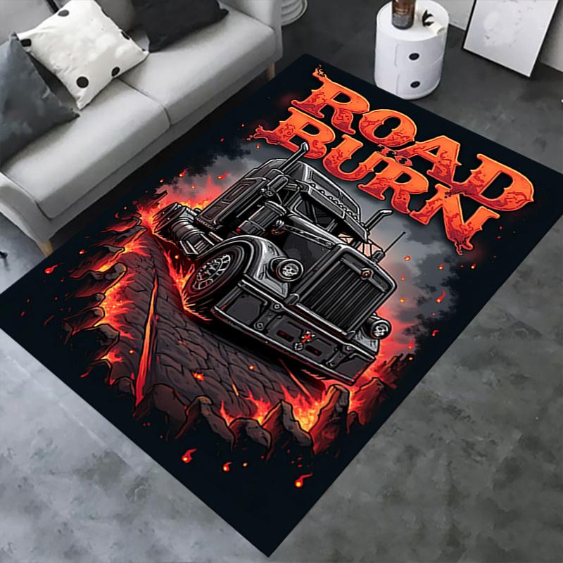 Tappetino per Sedia Road to Burn, Tappeto per Ufficio, Tappeto per Arredamento Casa, Tappeto per Divano, Tappetino per Scrivania, Regalo per Qualsiasi Stanza