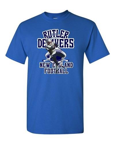 Butler Delivers New England Football Champions Champ Sports Adult DT T-Shirt Tee Unisex T-Shirt S