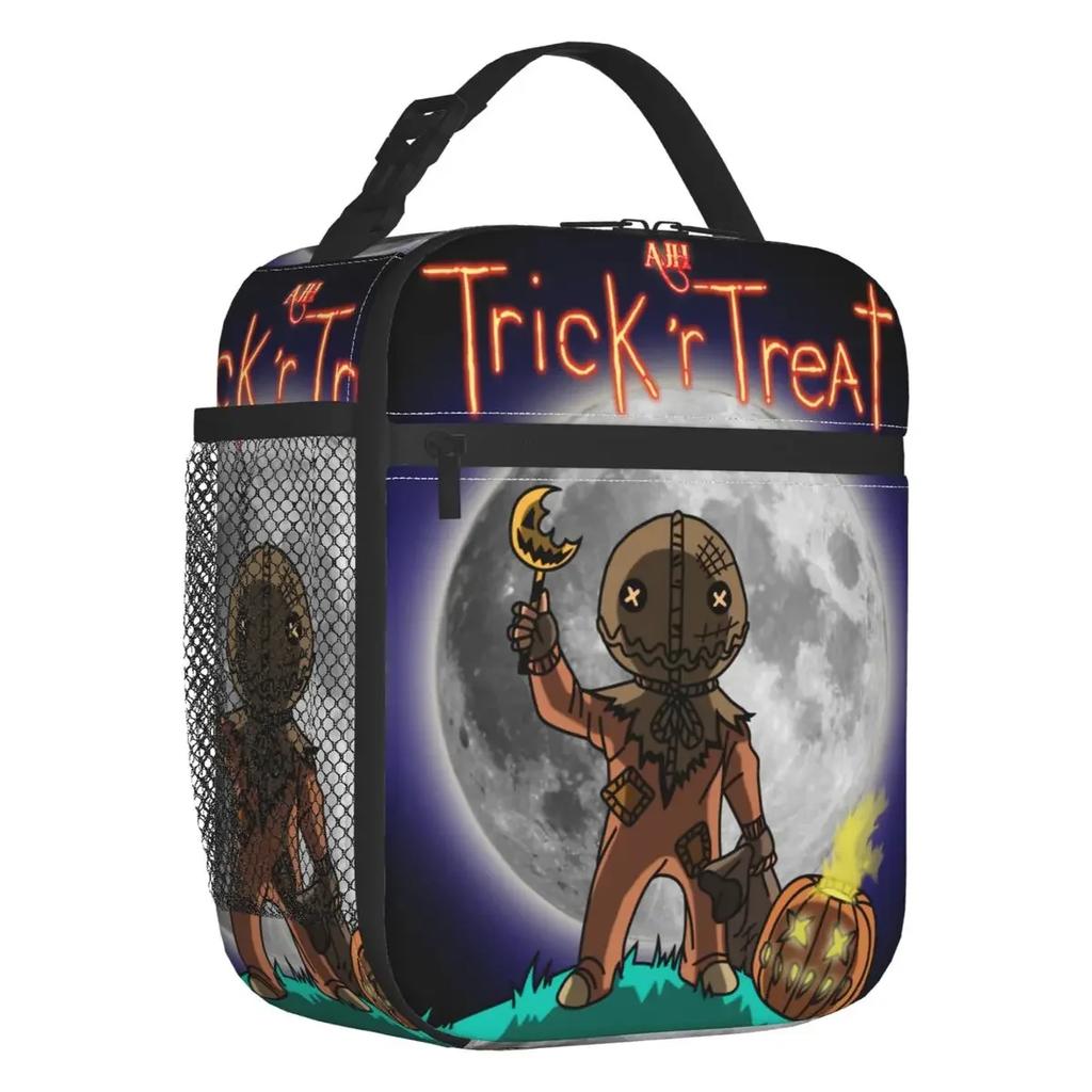 Horror Halloween Film Thermal Insulated Lunch Bag Treat Sam Portable Lunch Tote for School Office Multifunction Food Box
