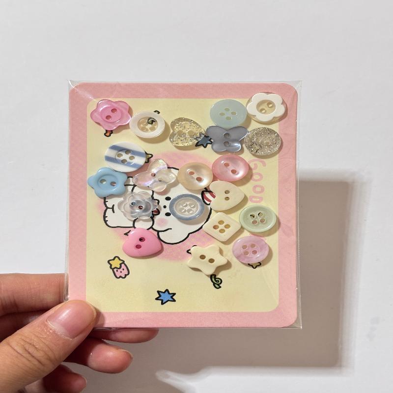 20Pcs/Set Multicolour Button S Crafts Diy Scrapbooking Cute Korean Sewing Button Randomly Apparel Accessories