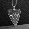 Stainless Steel Witchy Pentagram Moon Celtic Knot Pendant Necklace for Men Women Fashion Lucky Amulet Jewelry