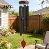 Durable Wind Chimes Metal Chime with 6 Aluminum Tubes, Garden Hanging Chimes, Stable Structure Weather Resistant for Outdoor Patio Decoration Low-key