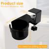180° Rotating Desk Cup Holder Table Universal Adjustable Pgraded Arm Clamp Nonslip Storage Rack Clip on Coffee Bottles