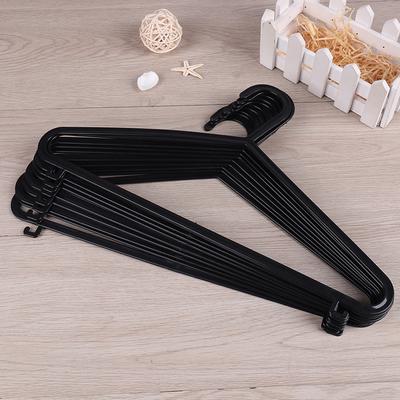 10Pcs Black Adult Clothing Hanger Plastic Hangers Organizer Dry Clothes Rack