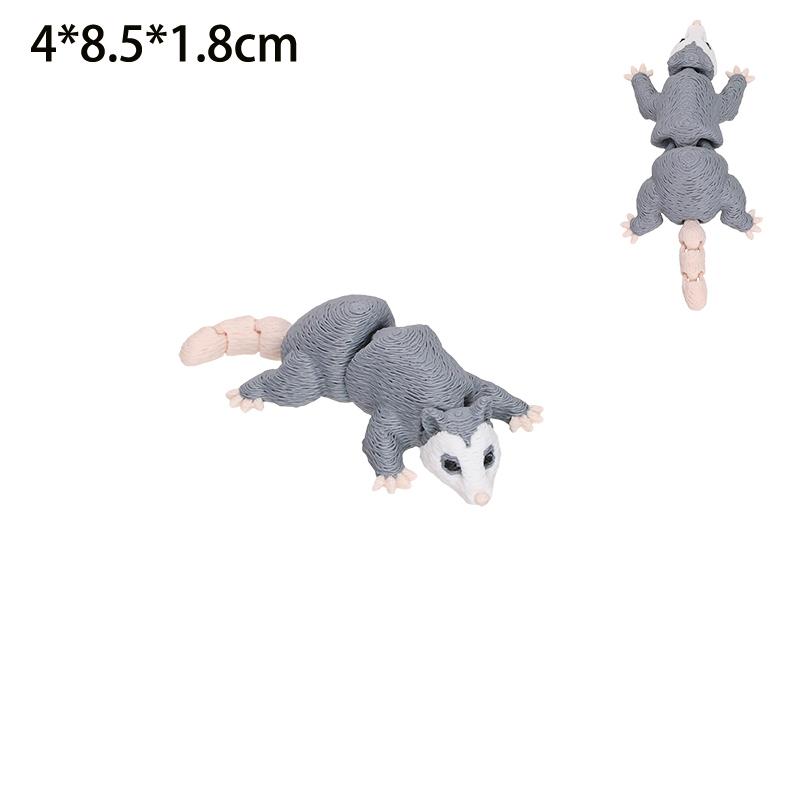 3D Printed Movable Joint Ferret Hermit Crab Flexi Crab Bearded Dragon Animal Figurine Fidget Toy Home Desk Decoration Gift