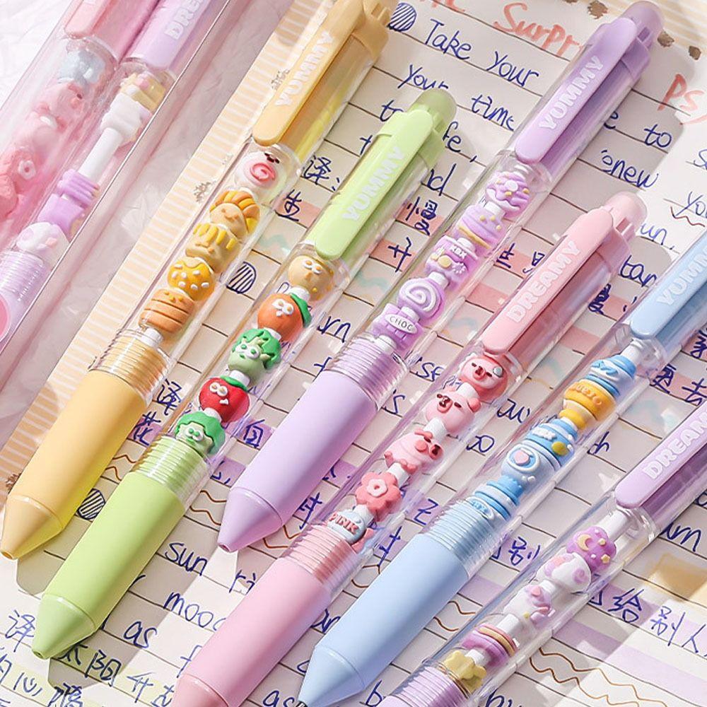 Student Pen Panda Cherry Blossom String Pen Writing Stationery Decompression Pen Press Gel Pen