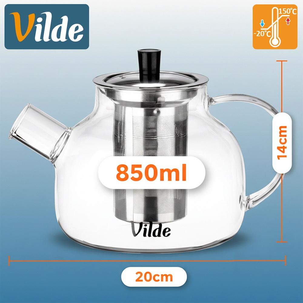 Heat-resistant Glass Teapot with Infuser 730 Ml