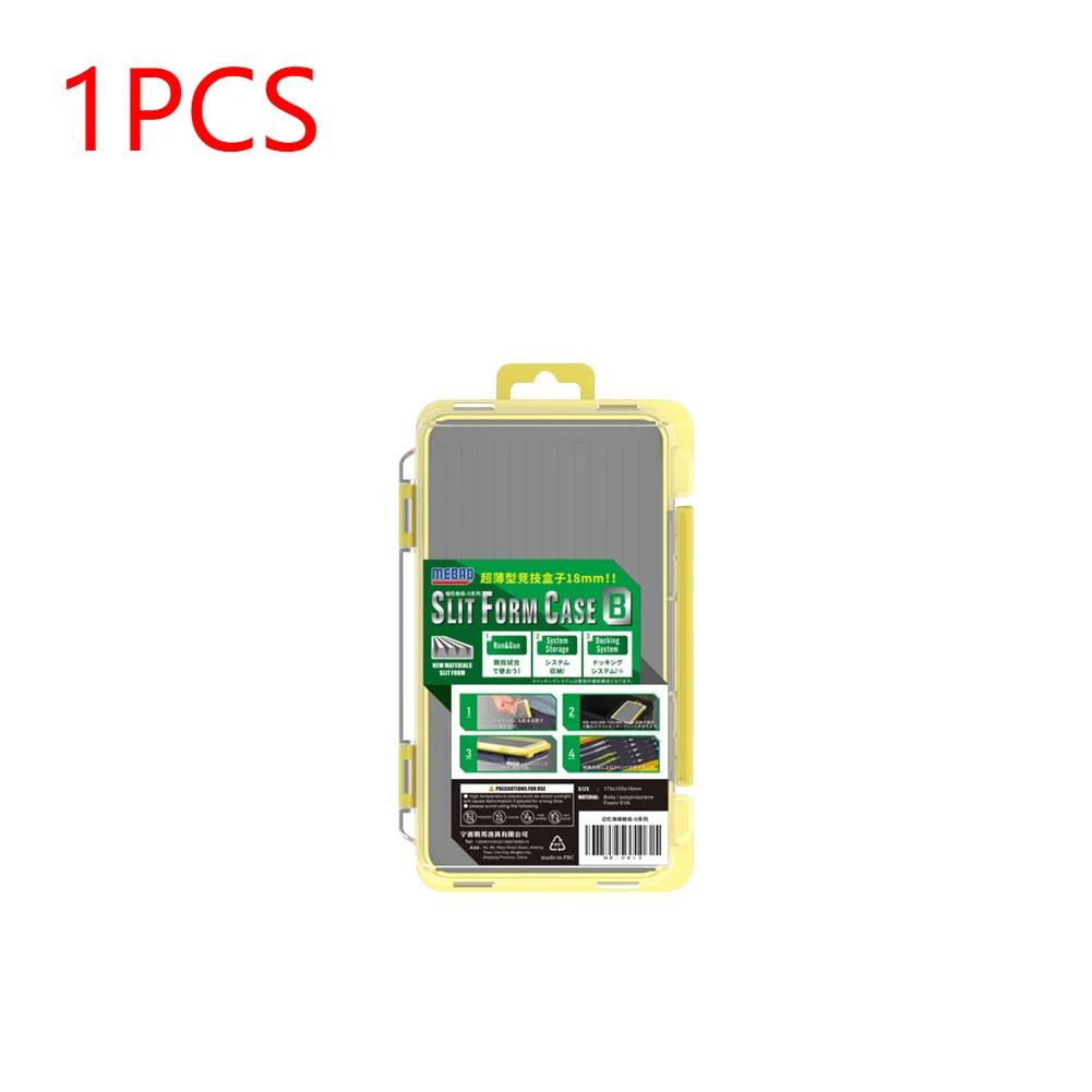

1-2PCS Fishing Lure Box Portable Double Side Bait Hook Boxes Compartments Shockproof Adjustable Partition Fishing Gear Accessory