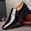 Men's Large Formal Slip-On Patent Leather Shoes - Black, Shiny, Business, Casual, Wedding