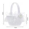 Elegant Satin Flower Basket for Wedding Ceremony