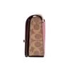 Coach Dinky Logo Coated Canvas Crossbody Shoulder Bag Medium Women Bags Brown Yellow Pink 76368-V5P2P