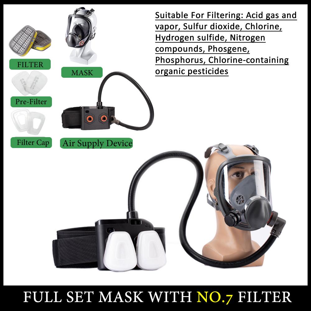 

Портативный электрический респиратор с подачей воздуха 6800, анфас, противогаз, двойные фильтры для распыления, покраски, полировки, безопасности труда