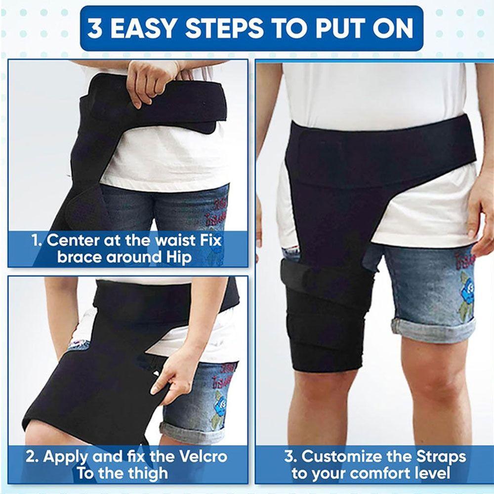Protective Hip Support Belt Breathable Thigh Strap Sleeve Groin Support Sports