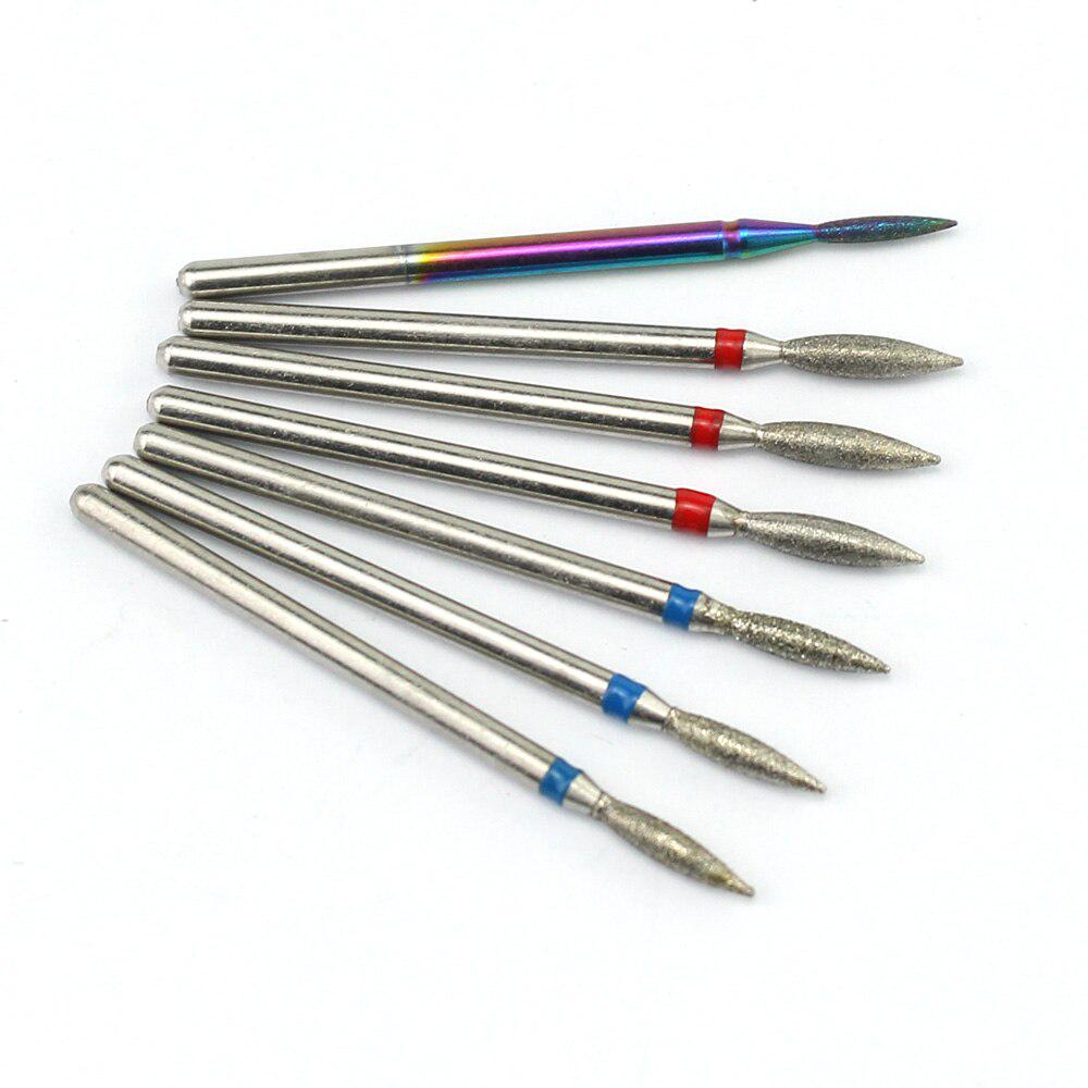 Buy 7pcs Diamond Nail Drill Bit Set Rotery Milling Cutters Bits For