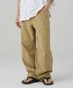 AOTT Washed Cut-Out Wide Cotton Pants Beige