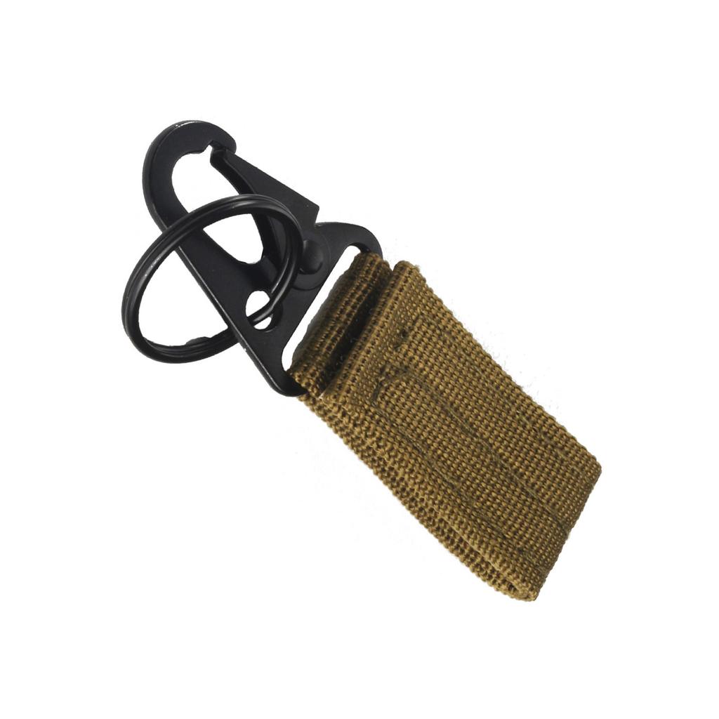 Taktischer Schlüsselanhänger Gürtelhalter Nylon Gurtband Schnalle Karabiner Molle Gürtelclip Schlüsselschnalle Geeignet für Outdoor-Sportarten