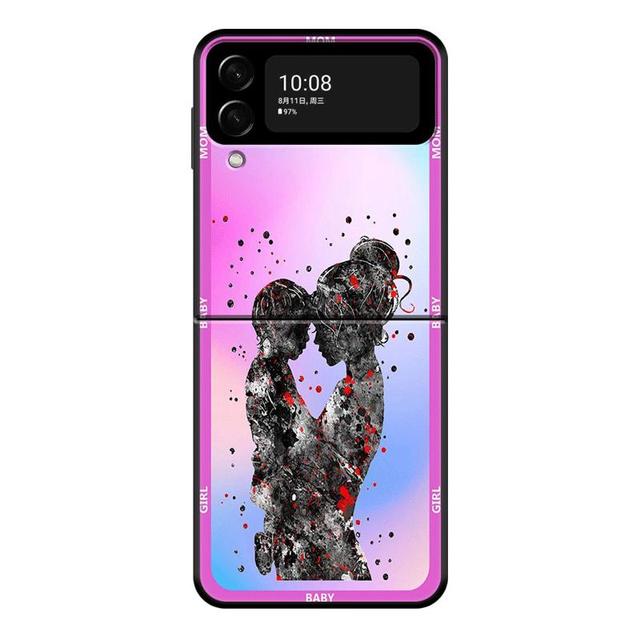 

Роскошный чехол для телефона Super Mom Baby Girl для Samsung Galaxy Z Flip 4 Z Flip3 5g, чехол для Galaxy Z Flip Pc, твердый чехол Couqe Fundas Samsung Z Flip4