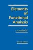 Kniha Elements of Functional Analysis