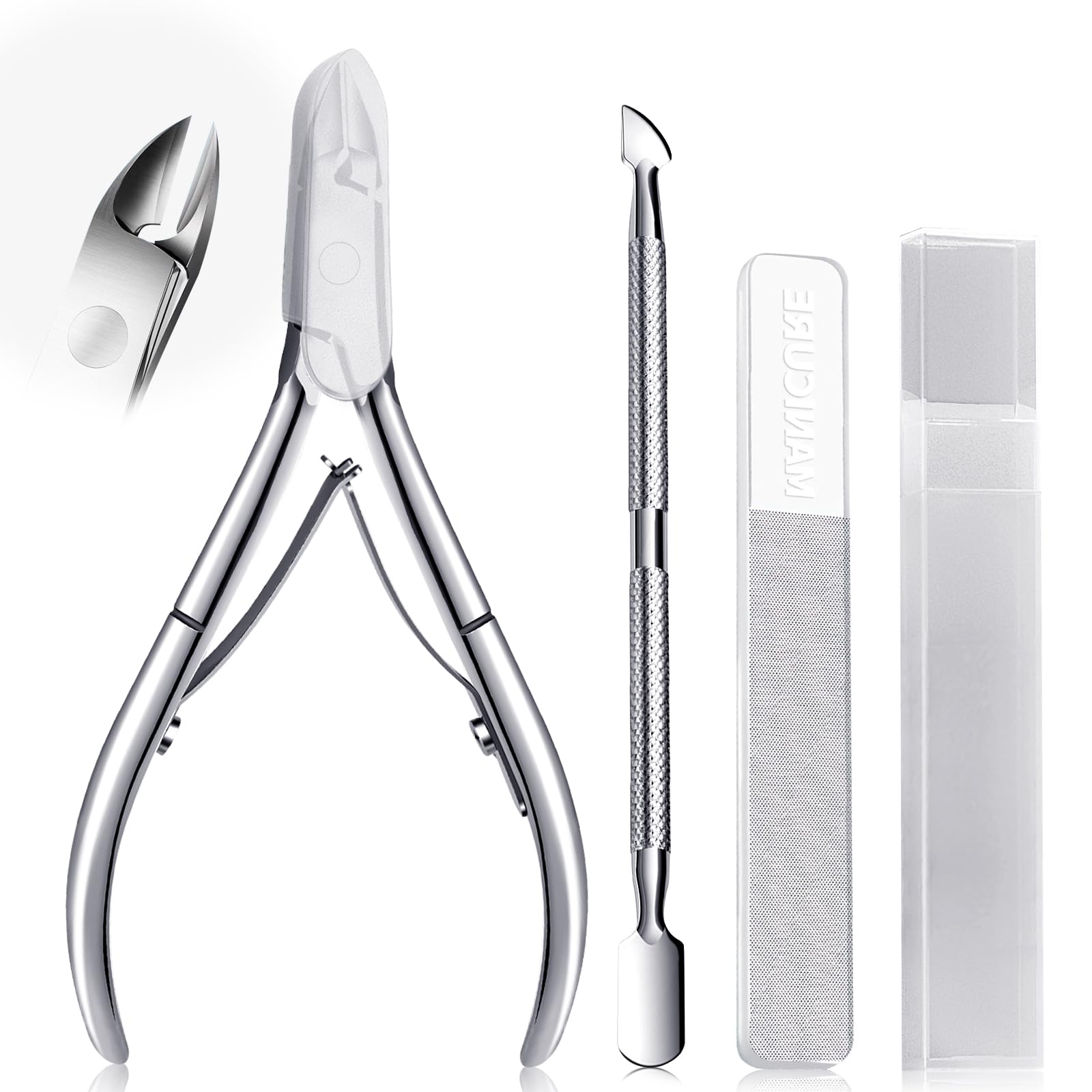 

YAMOOCO Cuticle Nippers Trimmer Pusher Nail Nail Care Tool for Fingers and Stainless Easy to Use Even for Ideal for Manicures and Prevents Cuticle