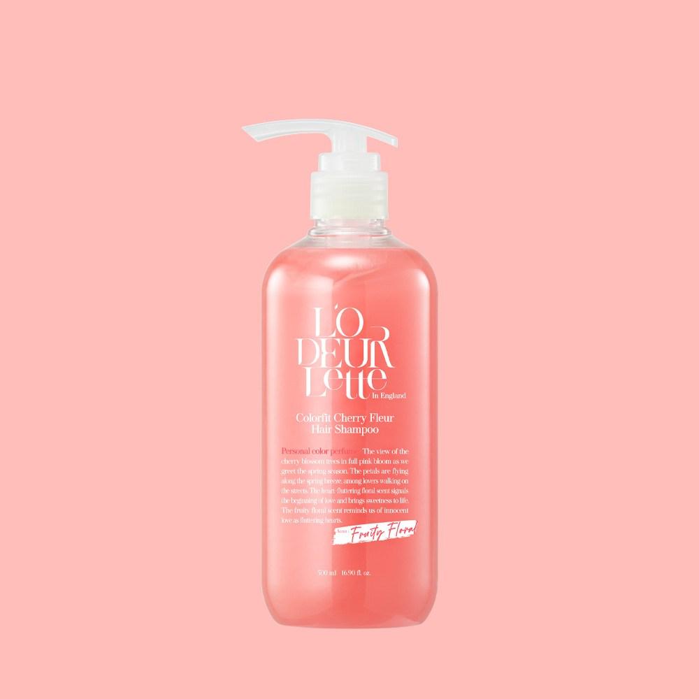 Lauderette Color Fit Hair Biotin Shampoing Parfumé Légèrement Acide Parfum Floral Fruité, 500 ml, 2 pcs.