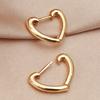Vintage Gold Color Copper Love Hollow Dangle Circle Hoop Earrings for Women Jewelry Trendy Simple Geometric Earring