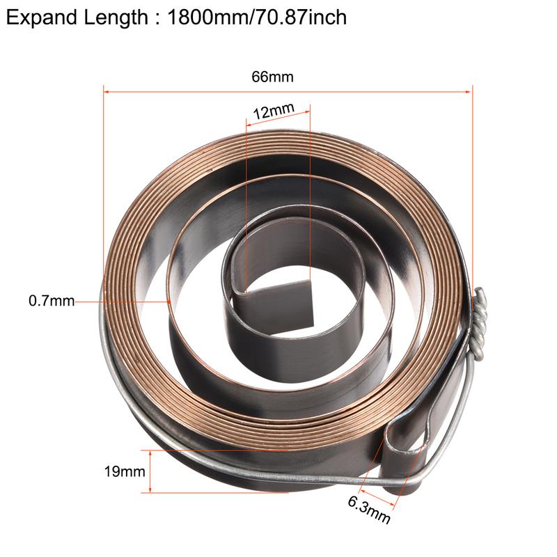 Molletta di Ritorno per Trapano a Colonna Molla del Mandrino Molla a Spirale di Ritorno dell'Alimentazione Assemblaggio Rivestimento Nero Espandi Lunghezza 680-1800mm Diametro Esterno Molla 34-66mm