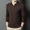 Spring and Autumn Men's Knitted Sweater Men's High-end Fashion Lapel Casual Men's Sweater