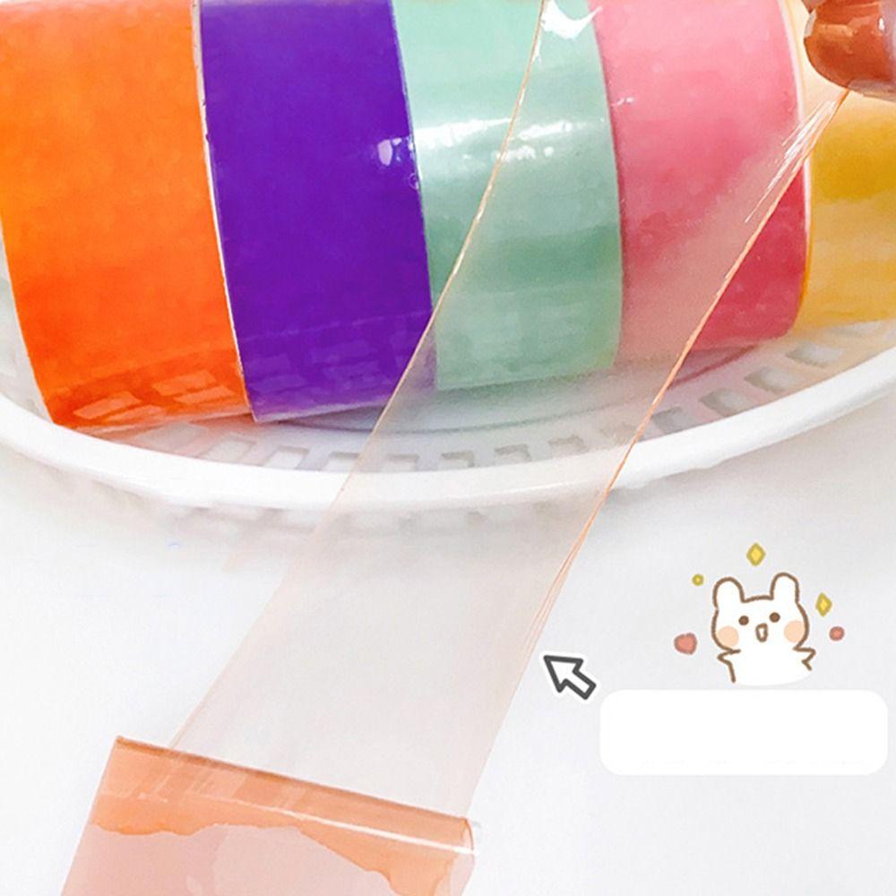 6Pcs Colorful Luminous Sticky Ball Rolling Tapes 10M Sticky Ball Glue Toy Glow Sticker Tape  Adult
