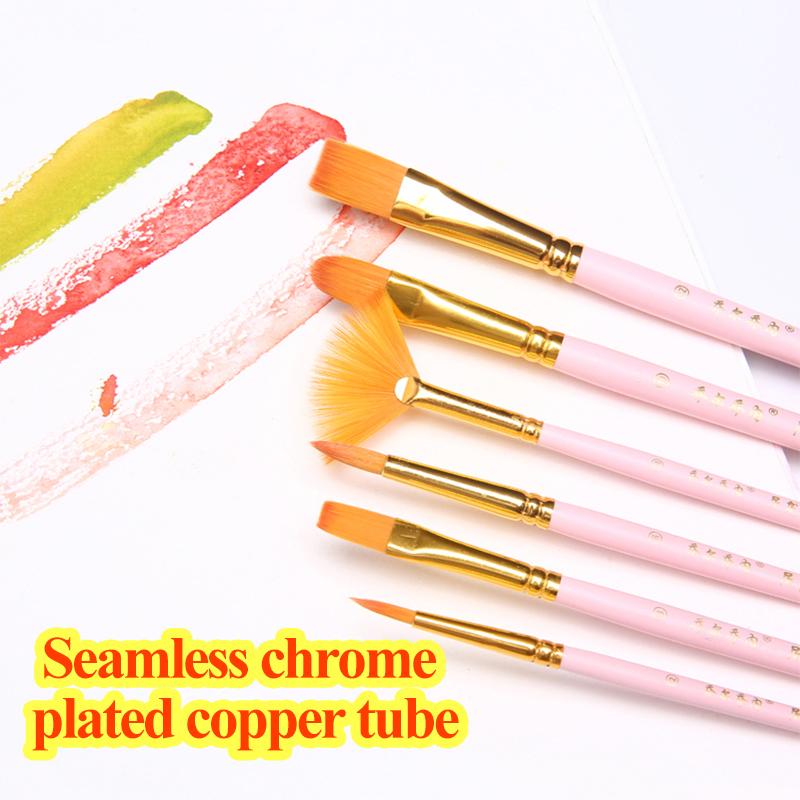 Giorgione Nylon Brushes Watercolor/Gouache/Acrylic/Oil Painting Brush Round Pointed Paint Pen Different Shapes Brush Art Supply