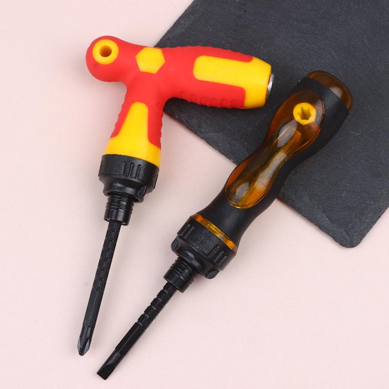 2 In 1 Household Screwdriver Home Repair Tool , Disassemble Magnetic Rotating Ratchet Screwdriver Kit For Furniture/Car/Computer
