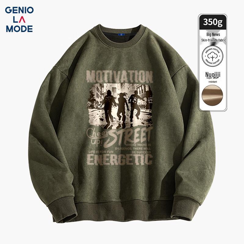 

GENIOLAMODE Men s Suede-Feel Pullover Sweatshirt 3XL