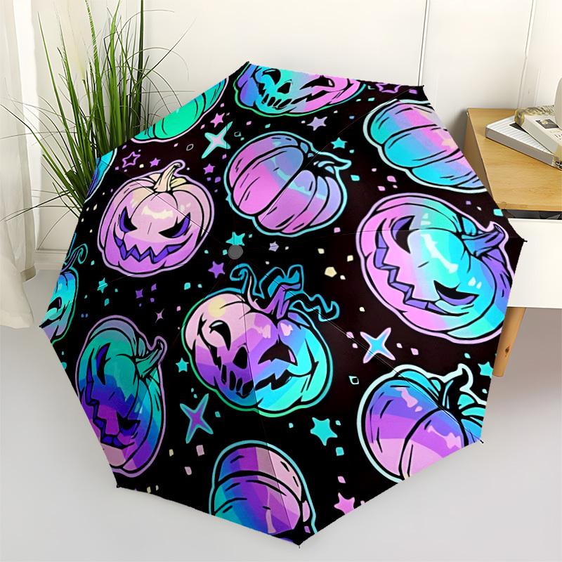 1pc Halloween Pumpkins Automatic Umbrella - Automatic Opening And Closing, Sturdy Iron Frame, Formal Occasions yy251018197