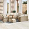 VidaXL 12-Piece Garden Sofa Set Beige Polyrattan, Garden and Terrace, Modern Lounge Set for Relaxation, 3361786