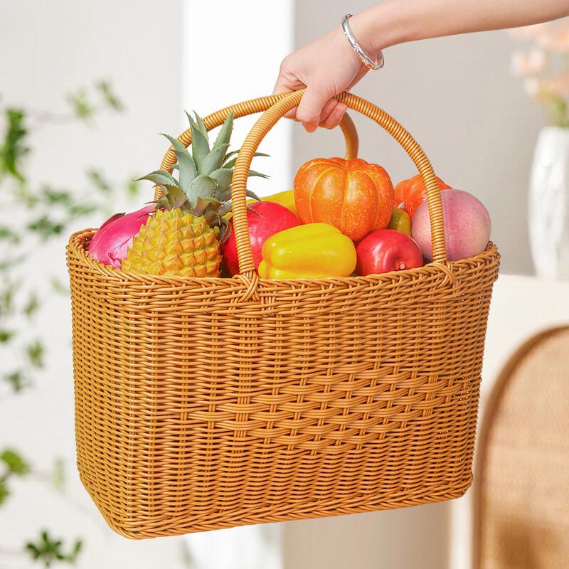 Imitation Rattankorb für Picknick & Einkaufen
