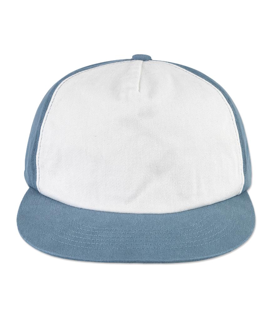 Chaebteo Standard 5-Panel Two-Tone Washing Ball Cap-Sky Blue