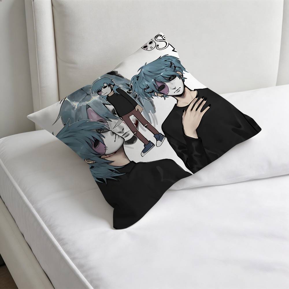 Game Sally Face Square Pillow Cover Decorative Throw Pillow Case for Sofa Couch Bed Home Car Living Room Decoration