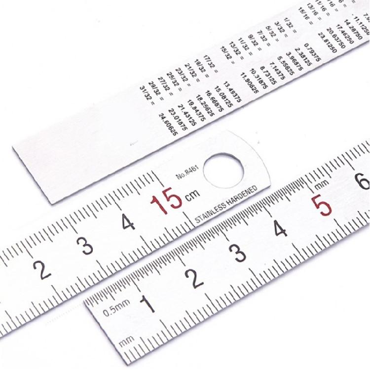 15/20/30cm Ruler Metal Ruler with Clear Scale Stainless Steel Ruler Straight Ruler Measuring Tool for Drawings