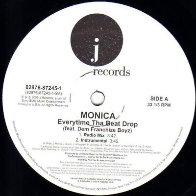 12inch Record MONICA, DEM FRANCHIZE BOYZ - Everytime Tha Beat Drop 82876872451 J Records 2006 US Rap & Hip-Hop/R&B Used