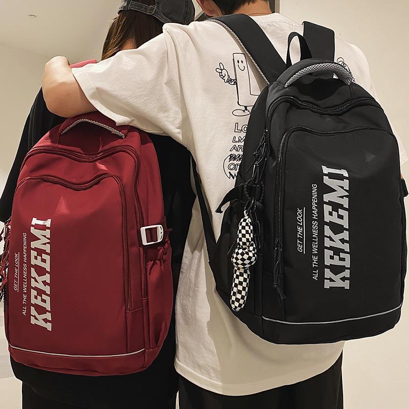 School Bag Men's College Students Alphabet Middle School Students High Quality Fashion Junior High School Students Elementary School Students
