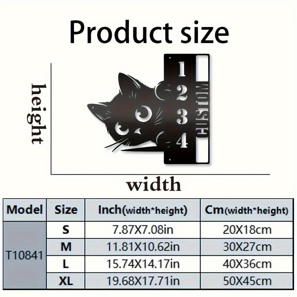 

Metal Cat Door Sign Outdoor Home Decor 20cm