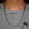 10 PCS Men's Necklace Round Link Cuban Chain Silver Stainless Steel Choker Punk Boy Women Jewelry Accessory Gift