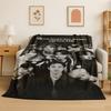 Kpop Stray Kids Music Star Flannel Blanket Soft Warm Throw Blanket for Bedroom Living Room Bed Travel Camping Picnic Gift