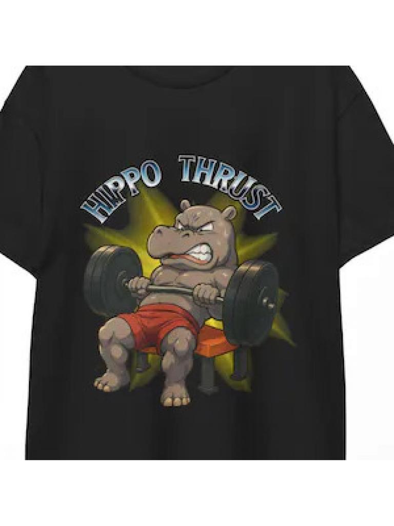 Unisex T-shirt Gymbro Hippo Thrusts Ultimate Gym Challenge of Strength, Power, Grit, And Determination for Most Ded