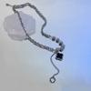 Silver Flash Diamond Star Moon Double Necklace Niche Women's Collarbone Chain Design Sense Light Luxury New
