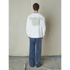 Saendeusaundeu Ybor Graphic Over Fit Long Sleeve Tshirt Ivory