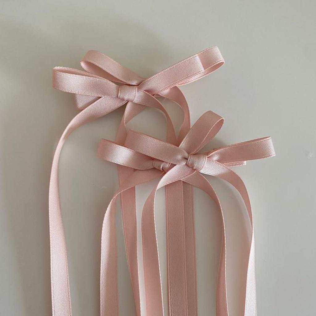 2pcs Y2K Ribbon Bow Hair Clips Decorative Hairpins with Floating Tails for Women Weddings and Parties DEcoration