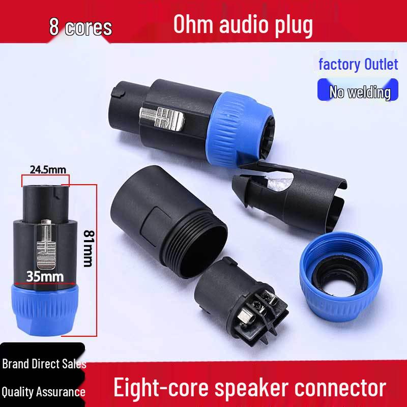 Eight-Core NL8FC Speaker Cable Connector Plug for Professional Audio