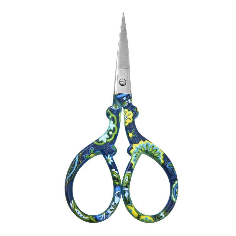 Creative Gold Crane Retro Titanium Thread Scissors for Cross Stitch and Tea Art