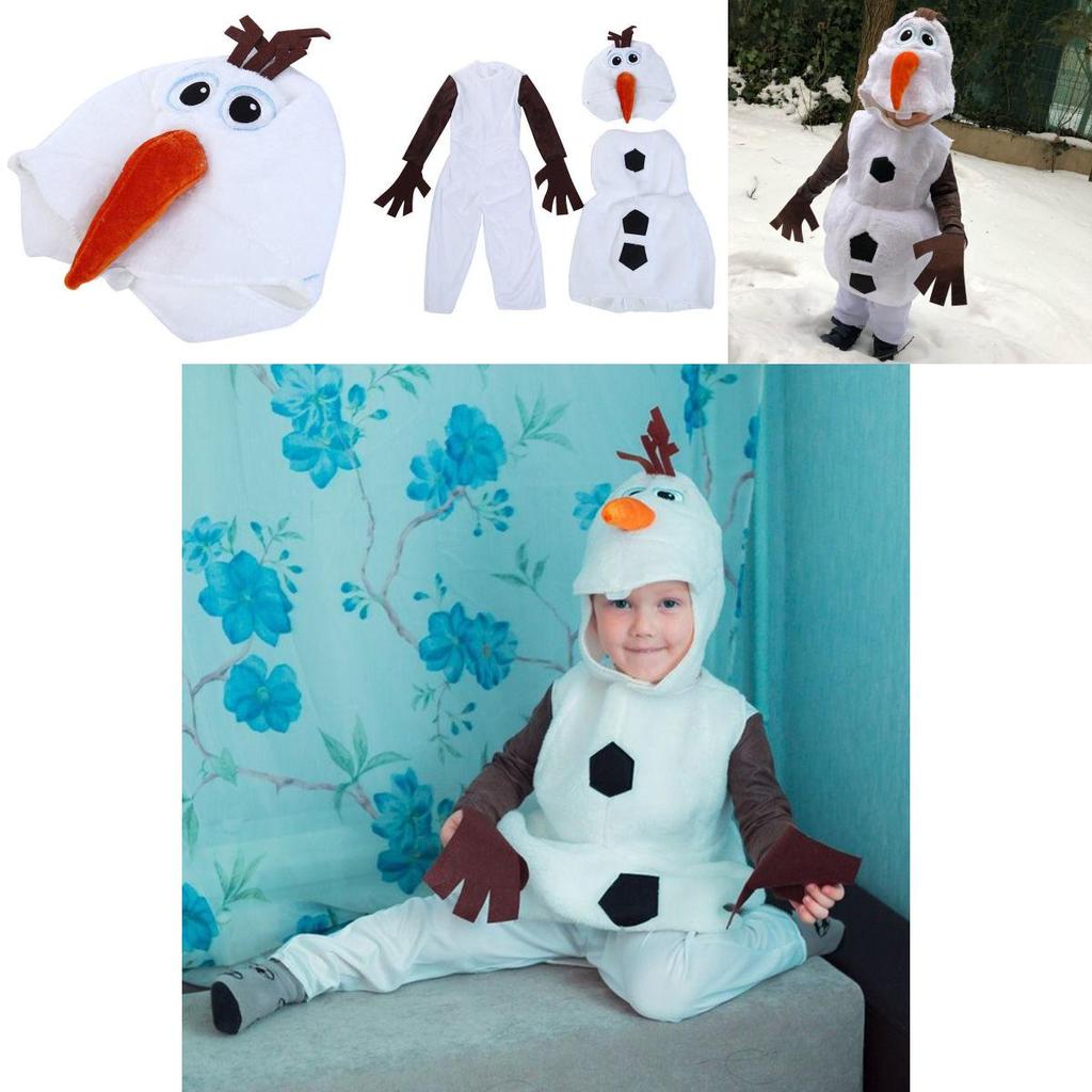 Bezauberndes Frozen Schneemann Olaf Cosplay Kostüm für Kinder Halloween Verkleidung
